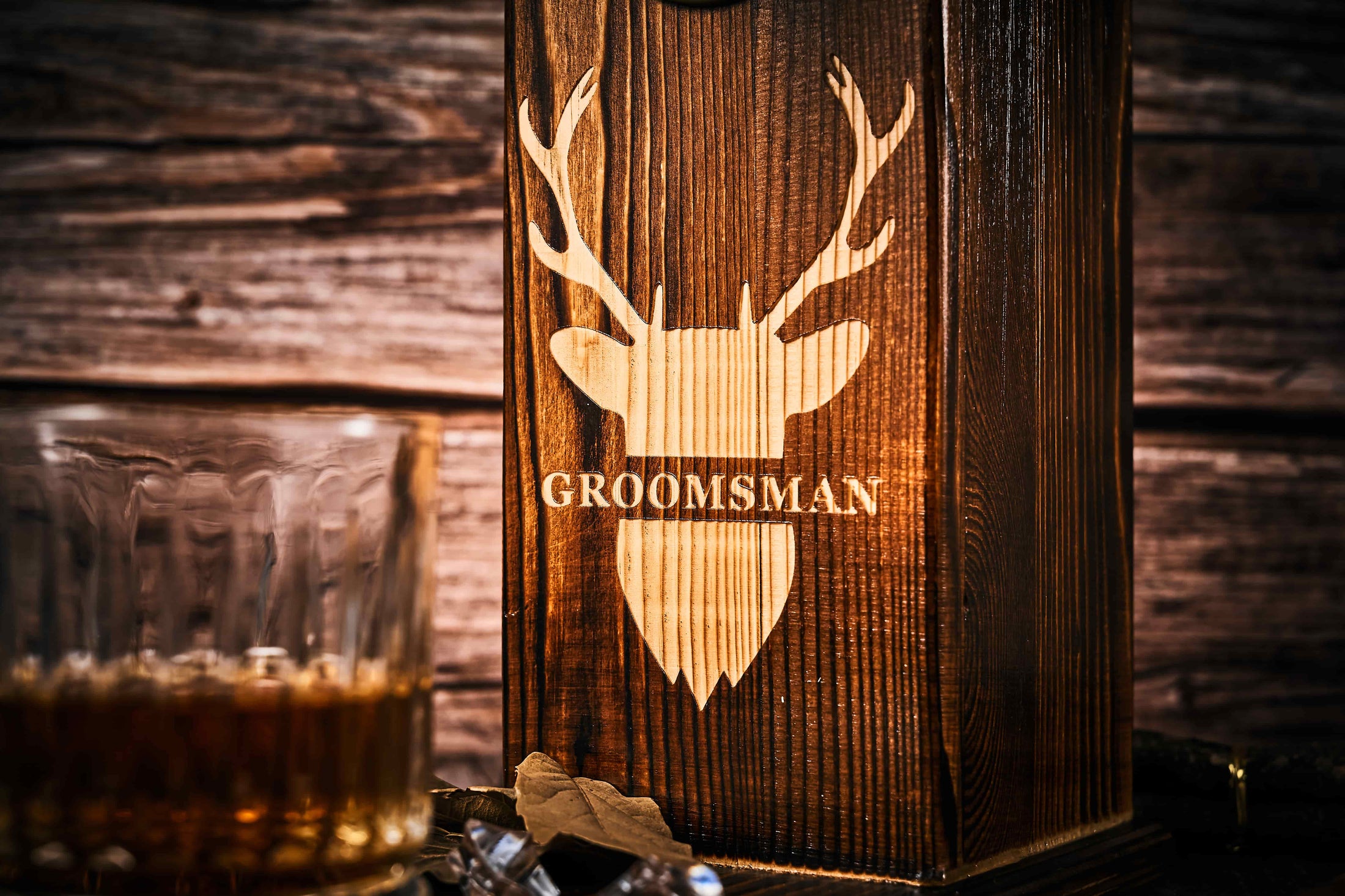 Wooden Whiskey Dispenser For Father's Day Gift,Personalized Gift For Dad