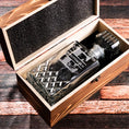 Load image into Gallery viewer, Full pattern wine bottle wooden gift box open status
