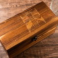 Load image into Gallery viewer, Carving Details of Wooden Gift Box for Wine Bottles
